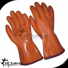 SRSAFETY Orange pvc chemische Handschuh / PVC tauchte Handschuhe